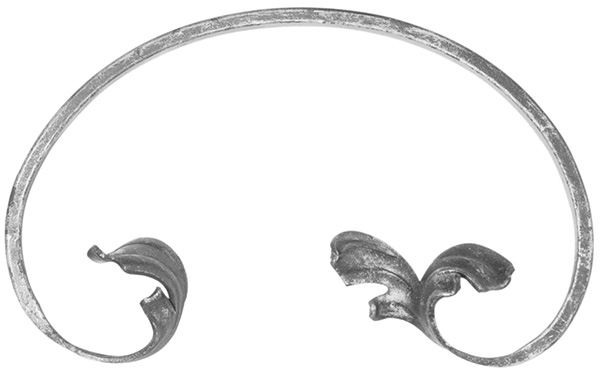 Leichtbarock - links -  Masse- 110x190 mm - Material- 12x5 mm - Stahl S235JR- roh-30-1743.8