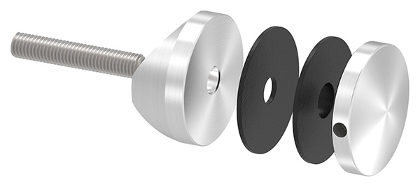 Glaspunkthalter Ø 52 mm- V2A- Anschluss- Rohr Ø 48-3 mm-10-5148.4