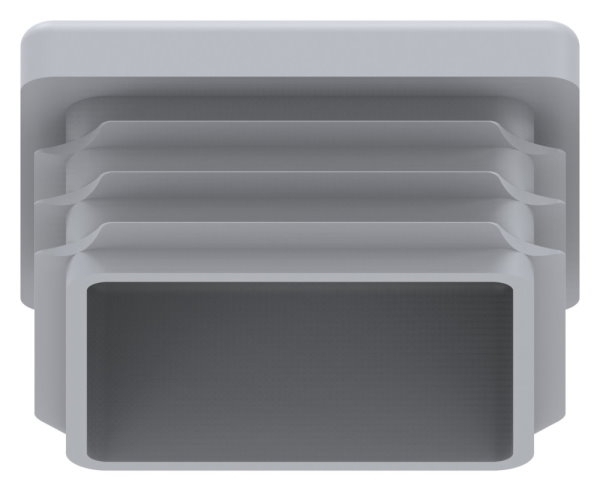 Kunststoffkappe grau fuer Quadratrohr 40x40mm-88-11178-40X40.G