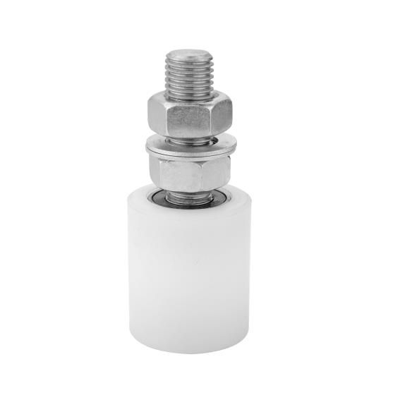 Fuehrungsrolle Nylon Ø 40 mm mit Lager- Stahl verzinkt- weiss-89-11H04L40W-A.4