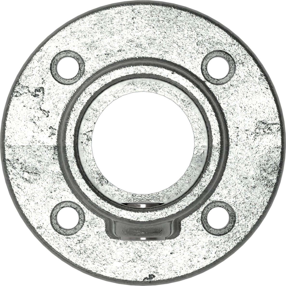 Rohrverbinder Wandbefestigung rund Ø 33-7 mm -1- - Temperguss verzinkt - 131B34-131B34