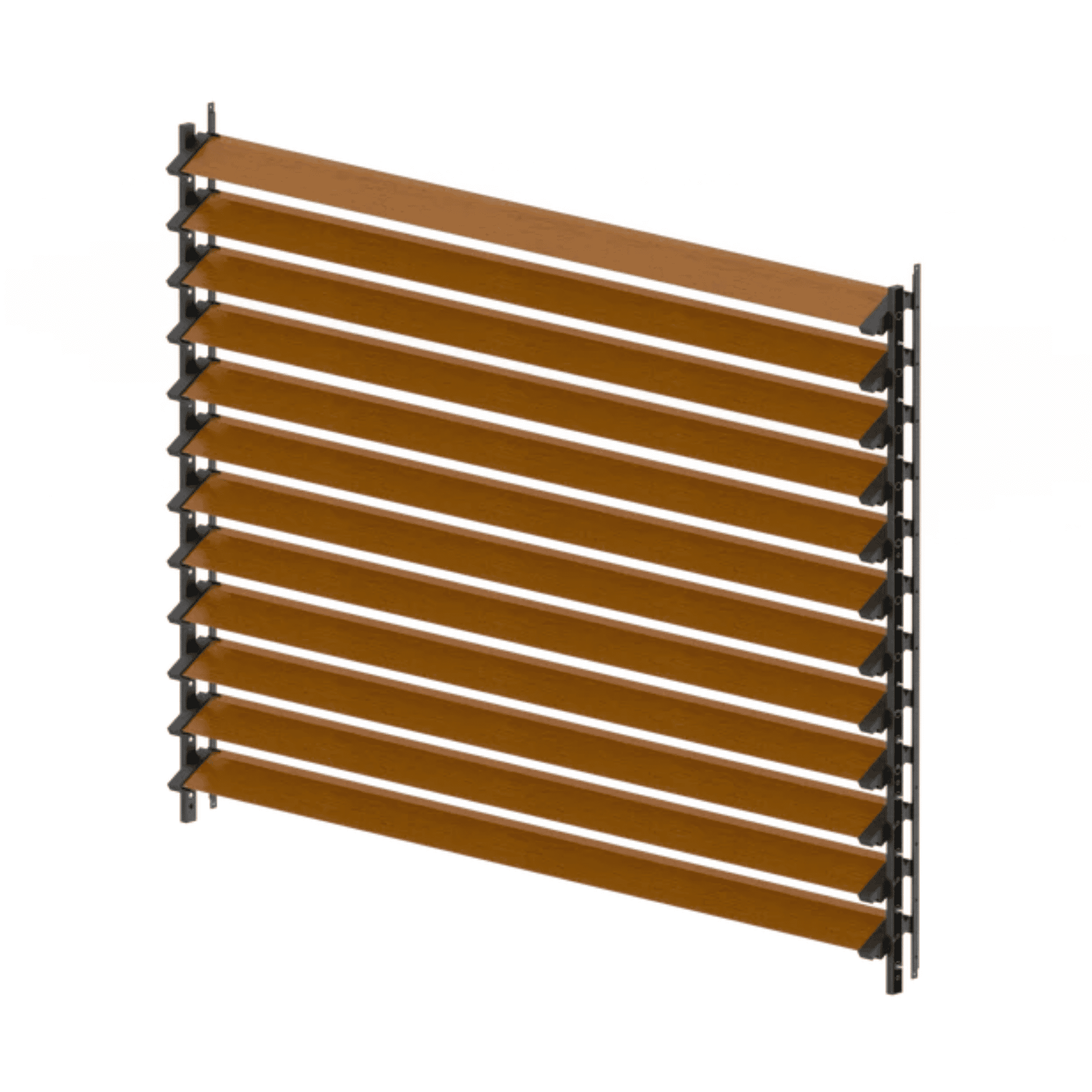 Kipplamellen-System Set Stahl - Alu 1500 x 1070 mm Holzdekor GOLDENE EICHE-89.FGSWSZNL1SET7