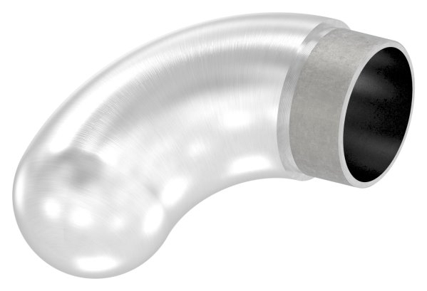 Endbogen V2A fuer Rohr Ø 48-3 x 2-0 mm 90° halbrund zum Stecken-11-3697.4