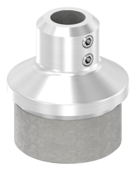 Rohrabschlussstopfen V2A Edelstahl fuer Rohr Ø 42-4 x 2-5 mm mit Durchgangsbohrung 12-2 mm-88-1160275-240.25