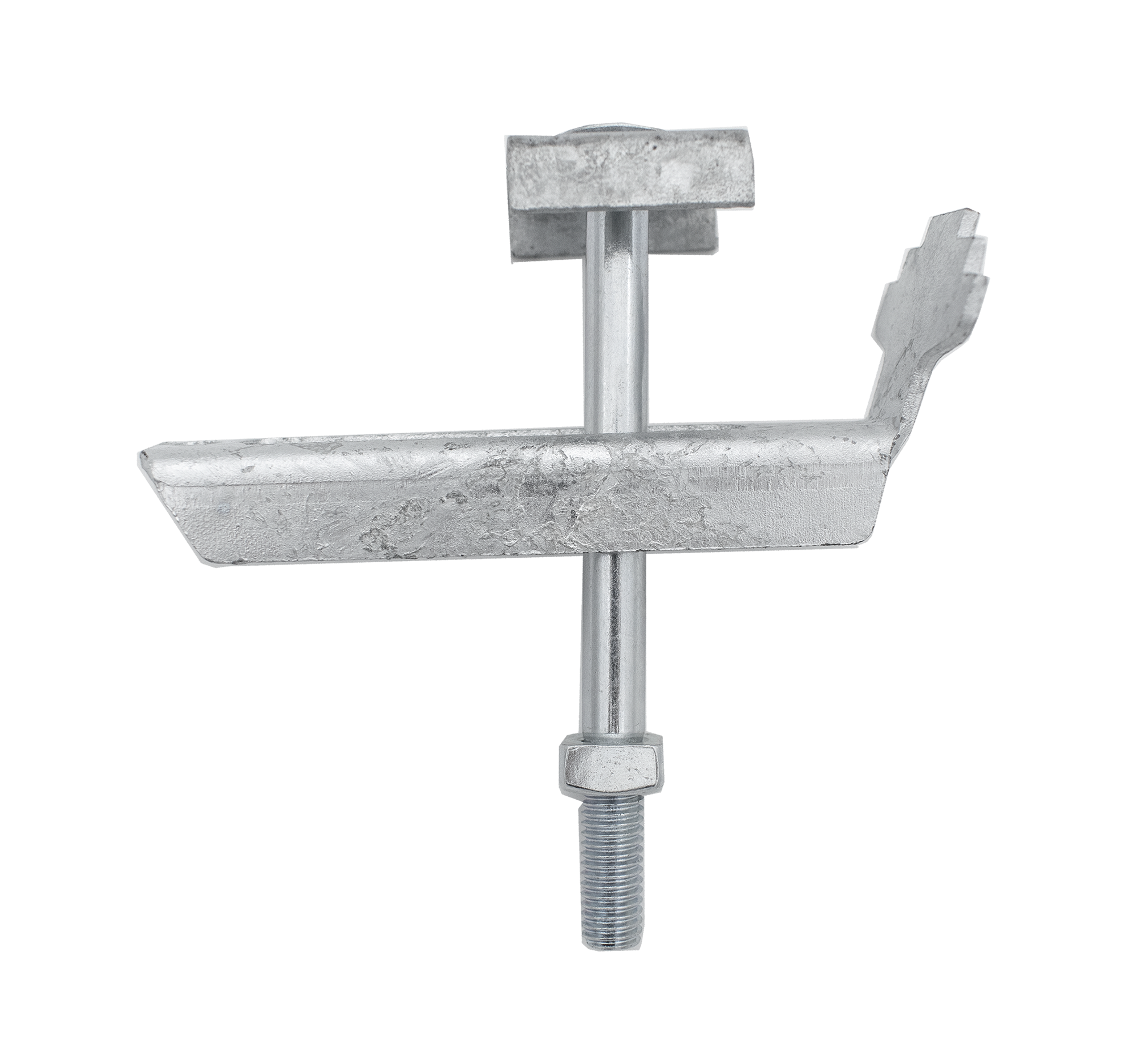 Gitterrostklemme fuer Rosthoehe 60-70 mm MW 30-10 mm aus St37- feuerverzinkt-26-KLEMME02100.8