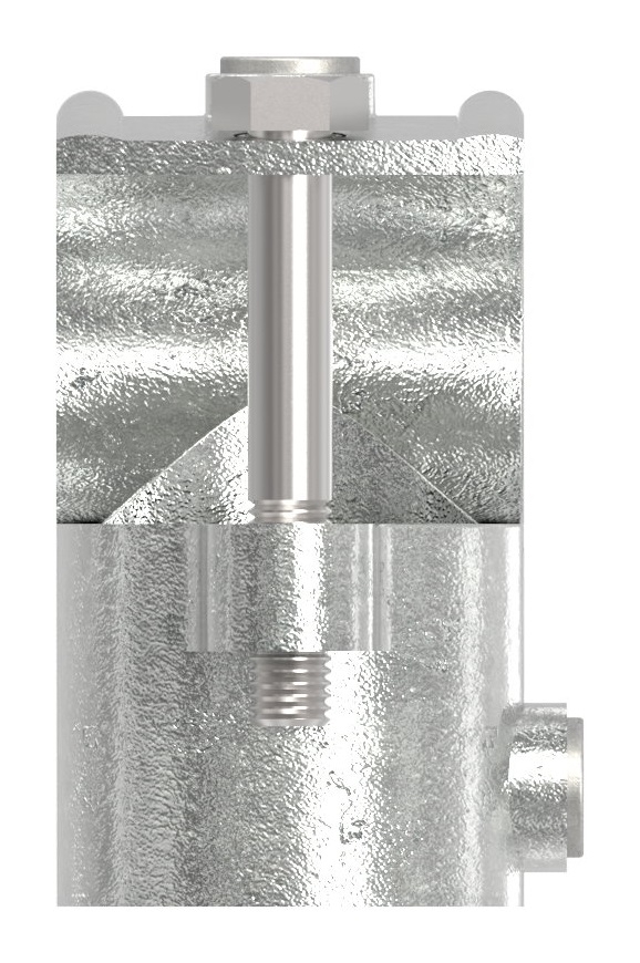 Rohrverbinder T-Stueck offen Ø 48-3 mm -1 1-2- - Temperguss verzinkt - 135D48-135D48