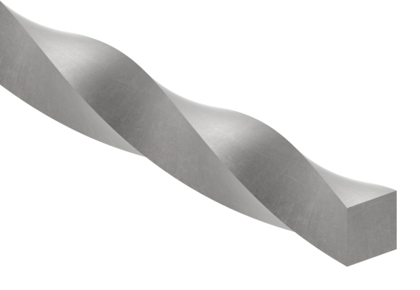 Vierkantstab 14mm tordiert - gedreht 3000mm Zierstab massiv-88.116019