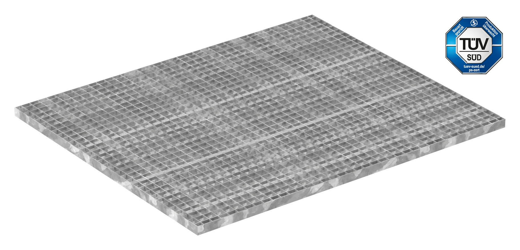 Industrie-Gitterrost - Masse- 1000x1200 mm; 30-30 mm; 30-2 mm - S235JR -St37-2- im Vollbad feuerverzinkt-21-10012030302.7