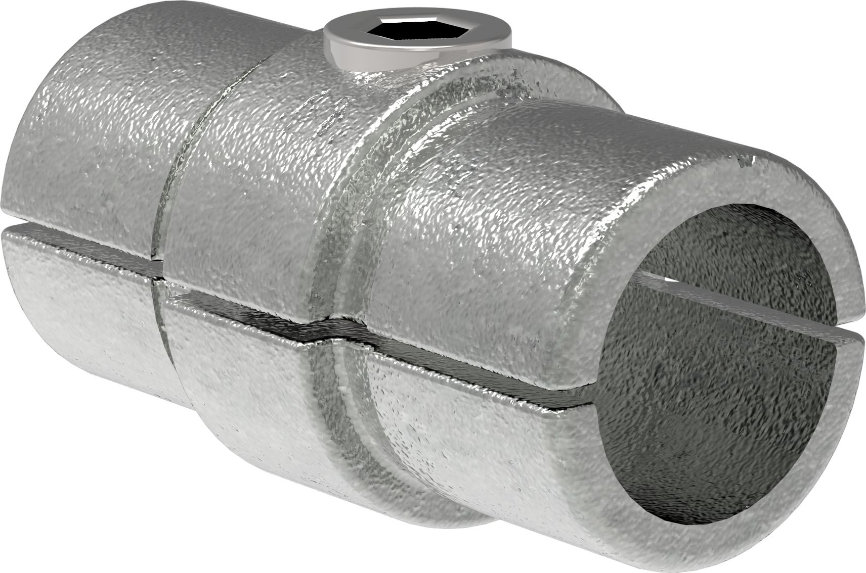 Rohrverbinder Verbindungsstueck innen Ø 33-7 mm -1- - Temperguss verzinkt - 150B34-150B34