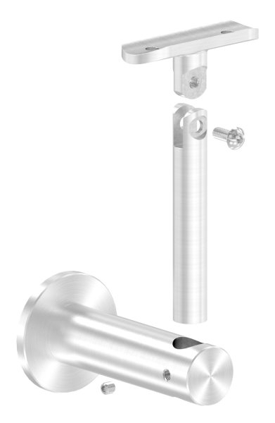 Handlaufhalter hoehenverstellbar mit Halteplatte fuer Ø 42-4 mm V2A-11-2067.4