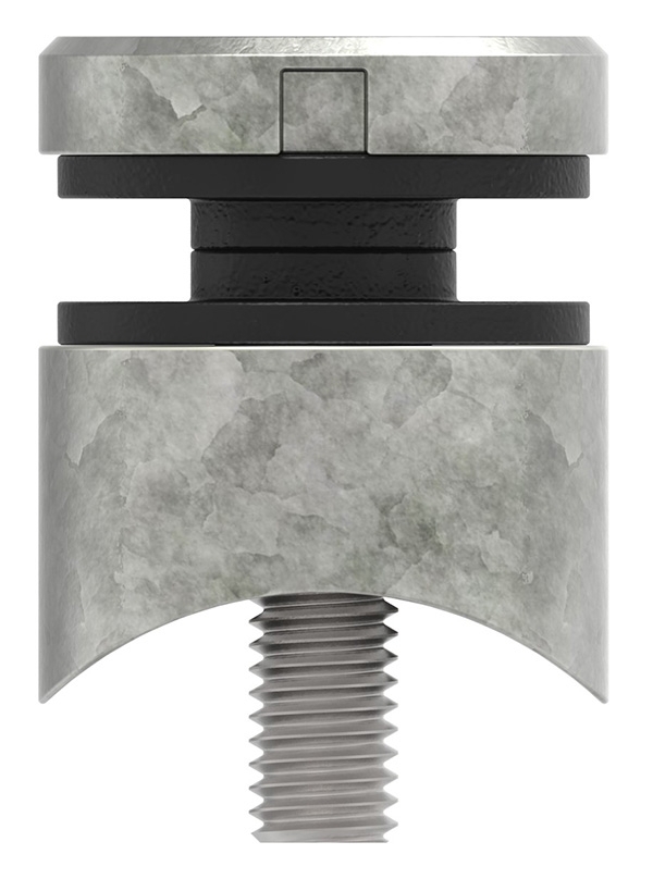 Glaspunkthalter Ø 30 mm- Zink -roh- Anschluss- Rohr Ø 42-4 mm-10-5042.3