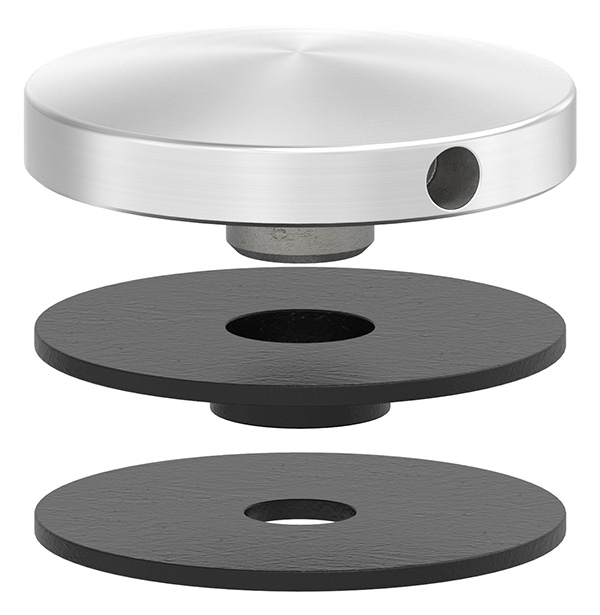 Glaspunkthalter-Oberteil Ø 52 mm- V2A-10-5100.4OT