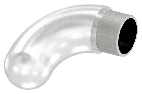 Endbogen V2A fuer Rohr Ø 33-7 x 2-0 mm 90° halbrund zum Stecken-11-3695.4