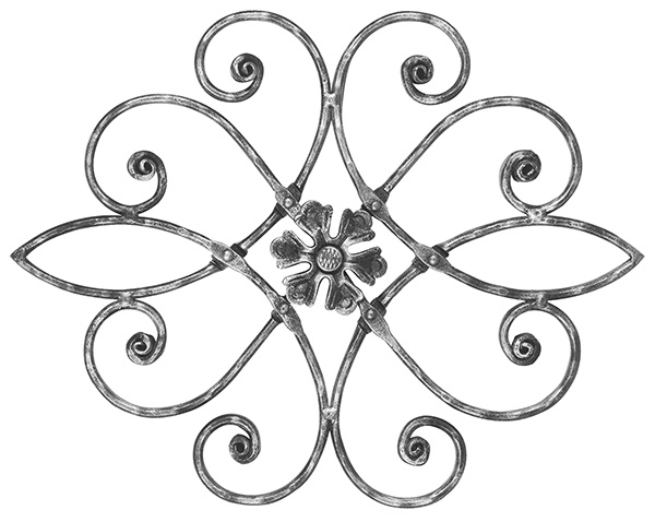 Meisterbarock - Masse- 390x465 mm - Material- 16x8 mm - Stahl S235JR- roh-30-1806.8