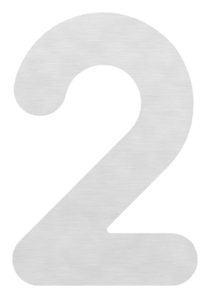 Hausnummer 2 - klein - Masse- 110 mm x 150 mm - V2A-11-8052.4