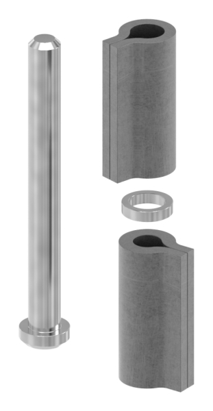 Anschweissband - 2-teilig - Tragkraft- 150kg - Stahl S235JR- roh-30-3930.8