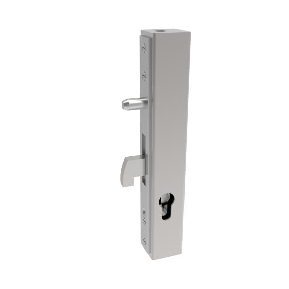 Schiebetor-Schlosskasten Stahl roh 40 x 40 mm mit Hakenschloss-89-11H4640X40-A.4