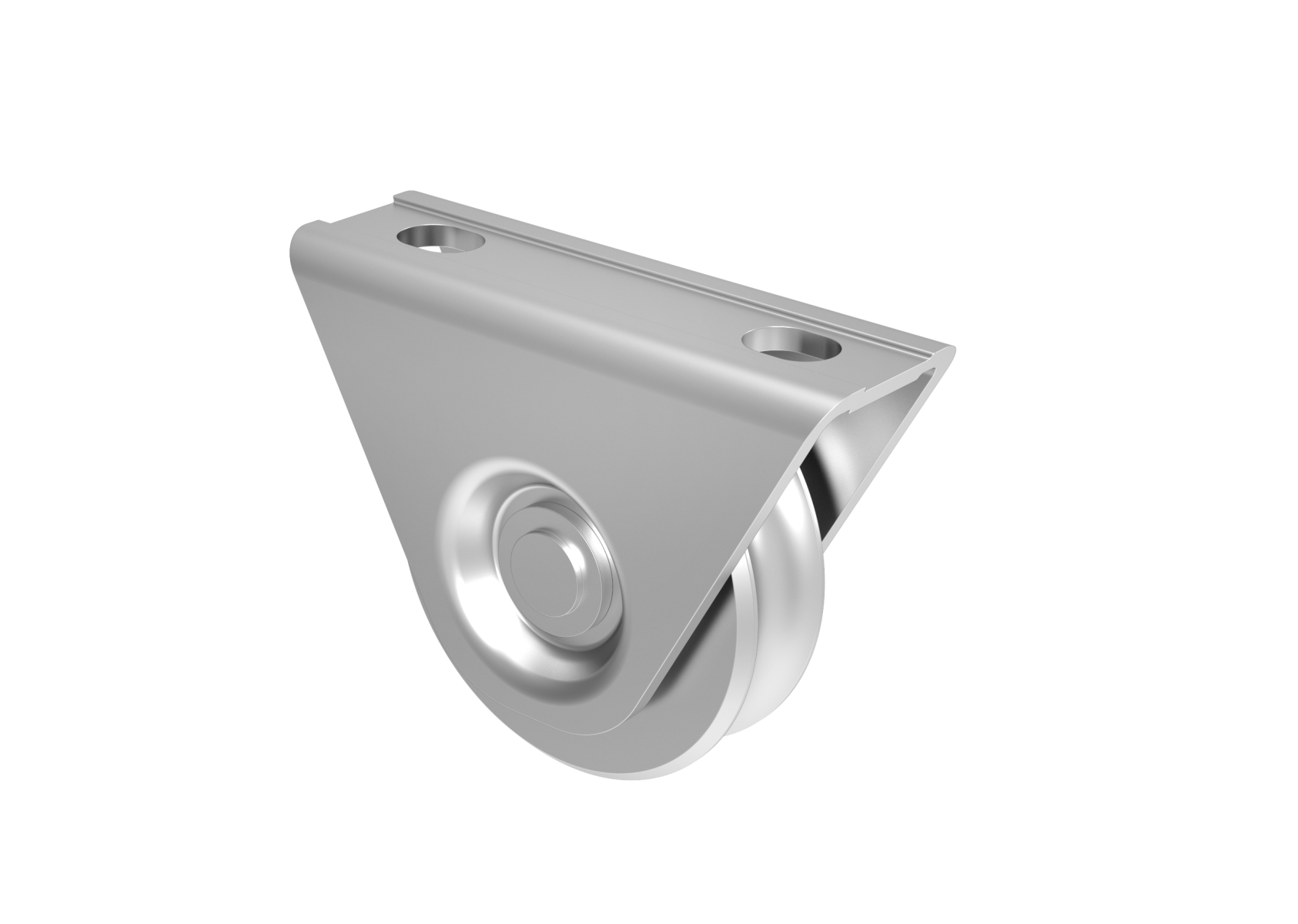 Schiebetorrolle mit U-Profil Edelstahl V2A  78 mm R10 mit Sttze-89-11H831U80R10-A.4
