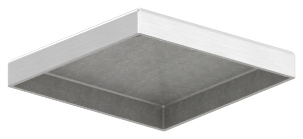 Pfostenkappe Edelstahl fuer Vierkantrohr- 70x70 mm geschliffen V2A-11-2579.4