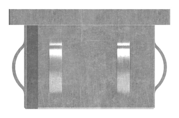 Stahlstopfen flach - fuer Rohr 50x50x2-0-3-0 mm - Stahl S235JR- roh-30-2944.8