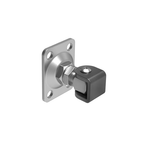 Einstellbares Torband Stahl verzinkt M12 mit Anschraubplatte 55 x 75 mm-89-11D453M12K-A.4