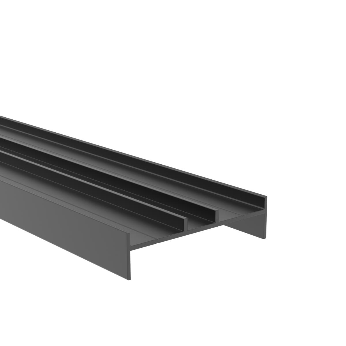 Adapter Aluminium fuer Pfosten 100x100 mm- 6000 mm- Anthrazit RAL7016-89-11AL94646000R7016-A.4