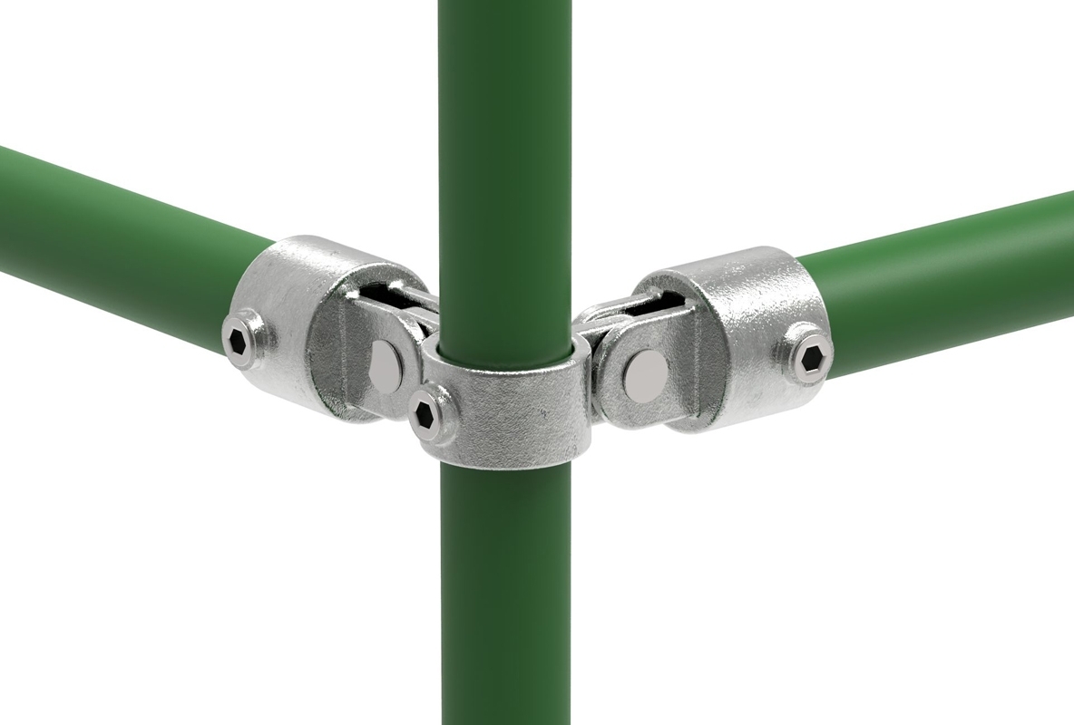 Rohrverbinder - Gelenkstueck doppelt 90° - 168D48 - 48-3 mm - 1 1-2- - Feuerverzinkt u. Elektrogalvanisiert-168D48