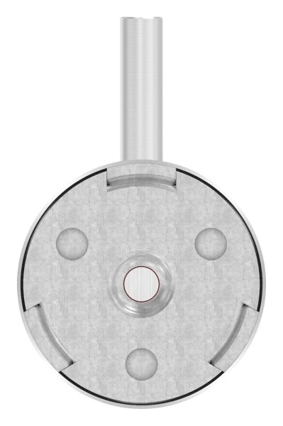 Handlaufhalter V2A Wandabstand 75 mm- Buegel 12 mm- Ronde 70 mm Anschweissen- Abdeckrosette-88-1150500-240.9