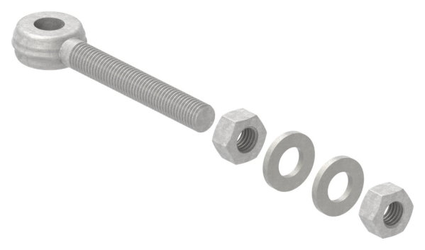 Torband Augenschraube M12 x 95 mm - Komplett Feuerverzinkt - inkl- Muttern - Scheiben-30-3521.8