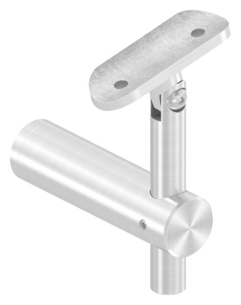 Handlaufhalter mit Gelenk und Halteplatte fuer flachen Anschluss V2A-11-2056.4