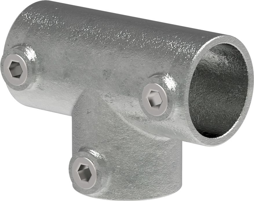 Rohrverbinder T-Stueck lang Ø 60-3 mm -2- - Temperguss verzinkt - 104E60-104E60