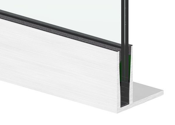 Alu-Profil - KOMPAKT - Laenge- 3000 mm - aufgesetzte Montage - Aluminium-12-2215.6