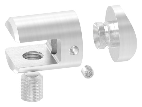 Querstab-Plattenhalter V2A Edelstahl Ø 25 mm – Anschluss 42-4 mm inkl- Schrauben-11-1662.4