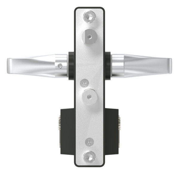 Gittertorschloss GTS 2 fuer Rohrstaerke 40-60mm- montagefertiges Set- tannengruen-88-1156700-ALU.6009