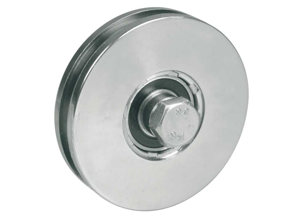Schiebetorrolle Stahl verzinkt Ø 50 mm mit H-Rille fuer max- 120 kg-89-11H06H50C-A.4