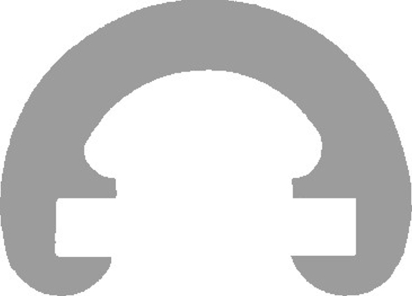 Kunststoffhandlauf Ø 55mm fuer 40 x 8mm- verkehrsgrau- 25 Meter-88-11R55.004