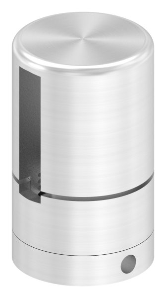 BRENK-fix® Grundhalter fuer Flachstaebe 30 x 6mm- ALU-88-11BR-F306M8.ALU