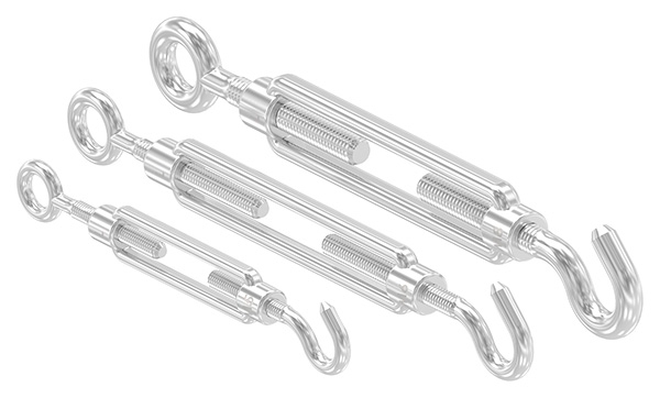 Spannschloss - M5 - M8 - Oese-Haken - mit Links-Rechtsgewinde - V4A-11.2956