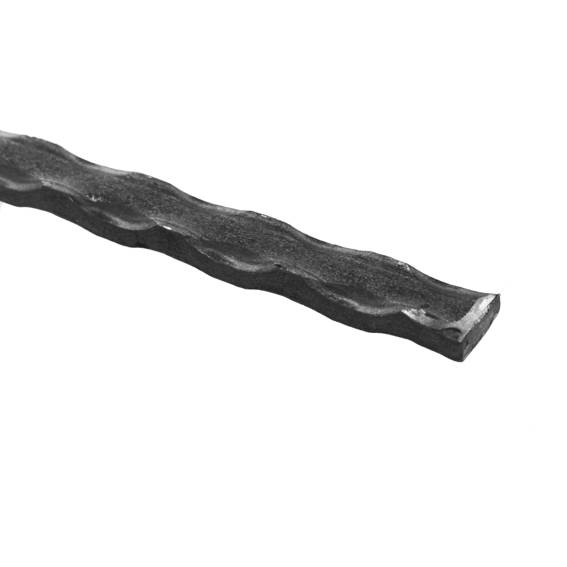 Flachstahl Stahl roh 12 x 6 mm dekoriert L = 3000 mm-89-11P03012X63M-A.4