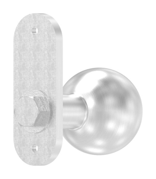 Tuerknopf- Ø 50mm- mit Kurzschild- V2A-88-1156645.240