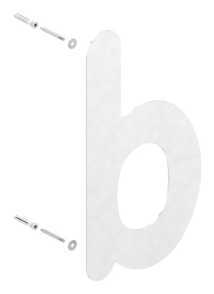 Buchstabe b - gross - Masse- 200 mm x 300 mm - V2A-11-8075.4