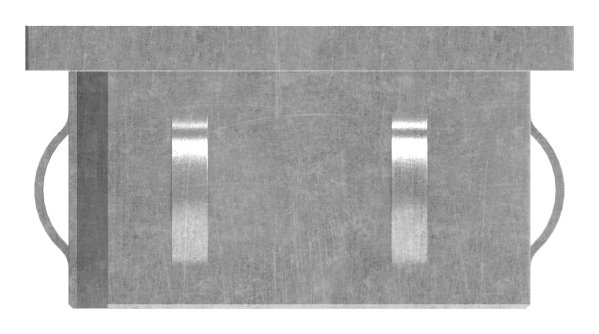 Stahlstopfen flach - fuer Rohr 60x60x2-0-3-0 mm - Stahl S235JR- roh-30-2945.8