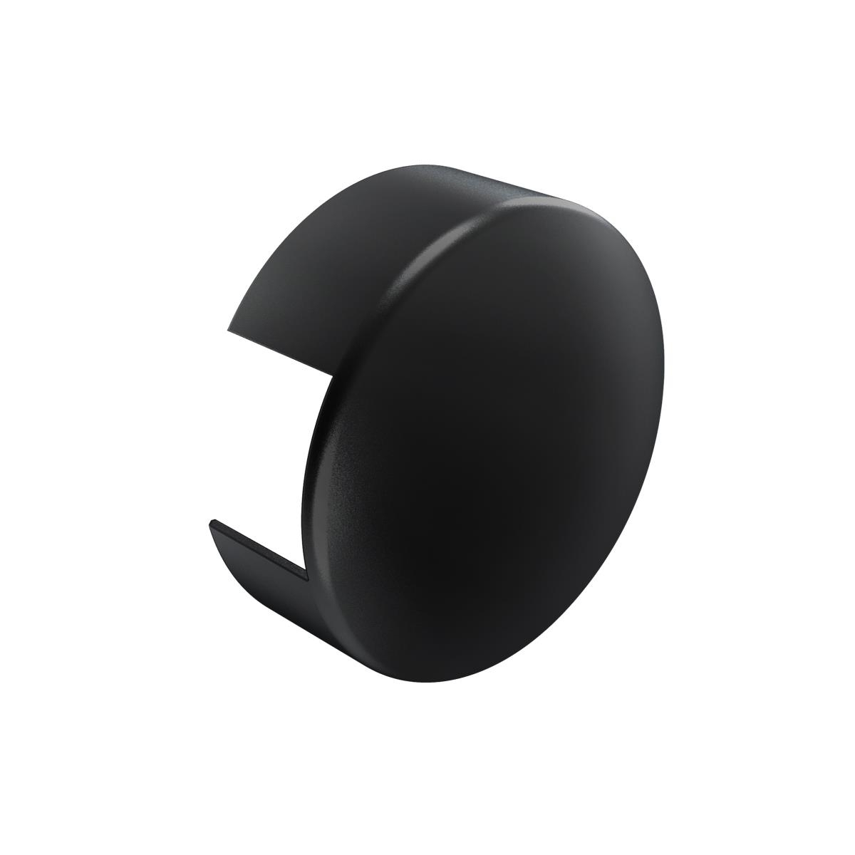 Abschlusskappe Aluminium 50 mm LED Schwarz Satin-ELOX fuer Nutrohr-89-11AL6732050LEDSEB-A.4