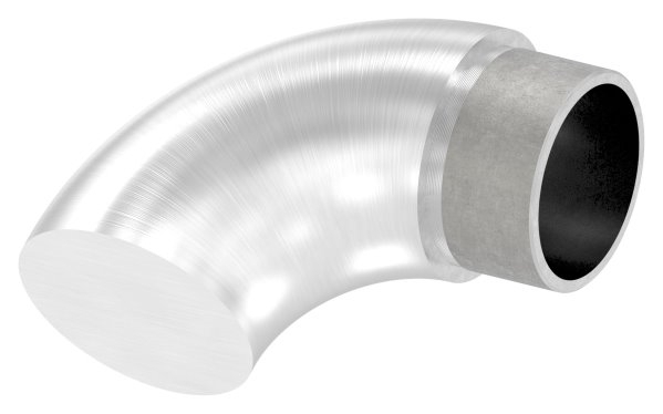 Endstueck 90° flach- fuer Rundrohr Ø 42-4x2-6 mm V2A-11-3691.4