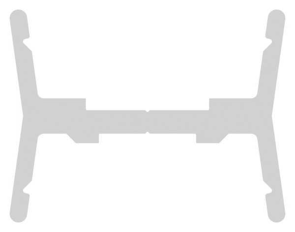 LED-Nutrohr LUNORA®- Aluminium Traegerprofil zum Wenden- fuer Rund-Nutrohr 42-4mm- L- 3000mm-88-11LED-NU-TP.3000