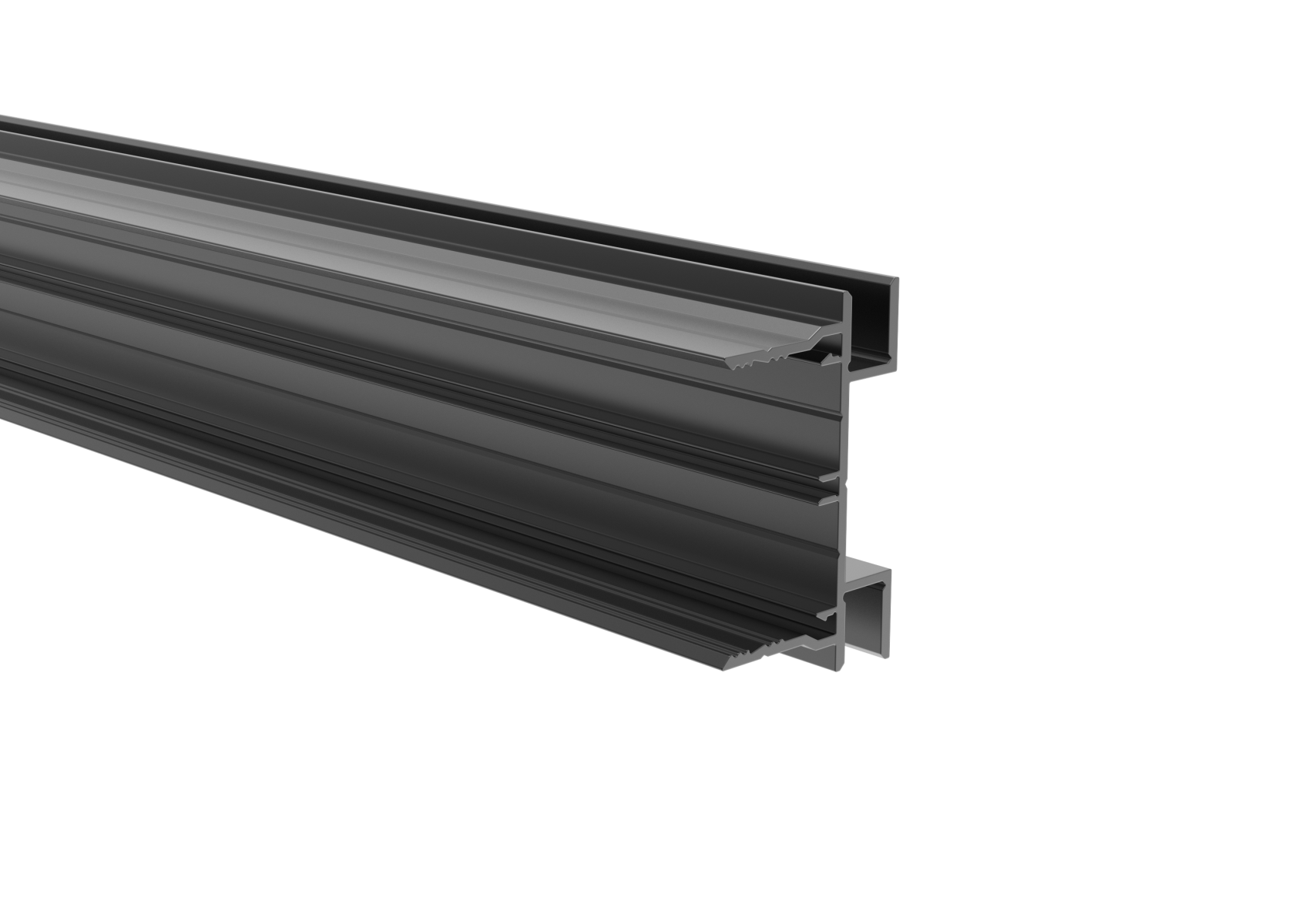 Zaunadapter Aluminium 40x60 mm fuer 40 mm Fuellungen 1500 mm Anthrazit RAL 7016-89-11FGAL401500R7016-A.4
