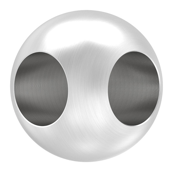 Kugel - Ø 25 mm - mit 2 x 90° Bohrungen 12-2 mm - V2A-11-4050.4