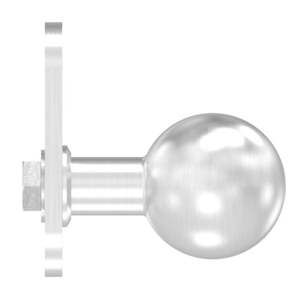 Tuerknopf- Ø 50mm- mit Kurzschild- V2A-88-1156645.240