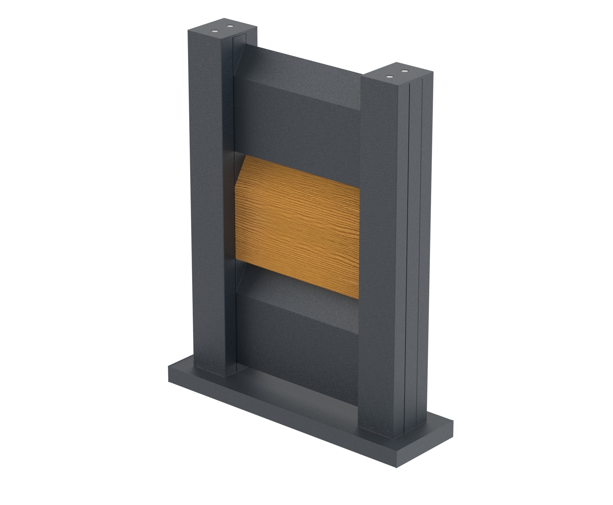 Zaunmuster Aluminium 300 x 400 mm freistehend fuer Jalousielamellen-89-11FGSAMPLE04-A.4