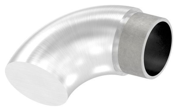 Endstueck 90° flach- fuer Rundrohr Ø 42-4x2-0 mm V2A-11-3693.4